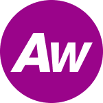 Isotipo de Agrow sobre un círculo morado